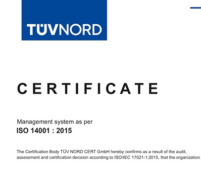 Thumbnail ISO 14001 : 2015 Certificate for Dunkermotoren