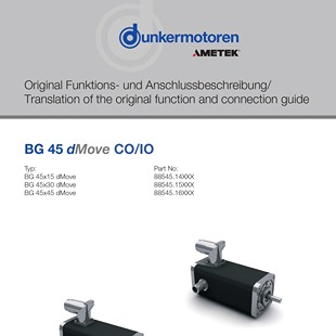 BG 45 dMove Manual Cover Dunkermotoren