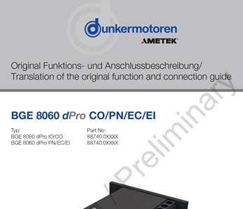 Manual BGE 8060 dPro