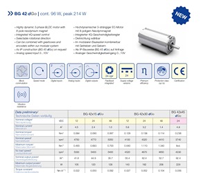 Thumbnail Data Sheet BG 42 dGo