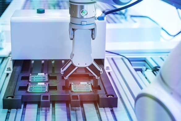 Semiconductors during production