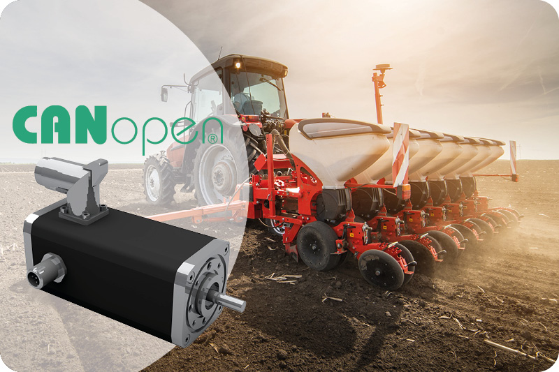 CANopen motor controller for precision agriculture machinery, enabling reliable motion control in automated seeding and smart farming equipment.