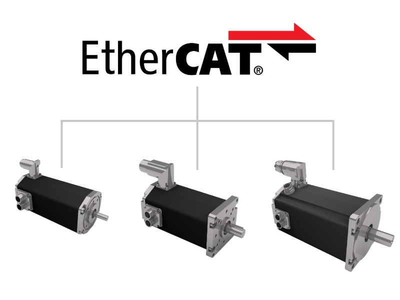 EtherCAT-enabled industrial servo motors for distributed drive systems and high-performance automation in smart factory environments